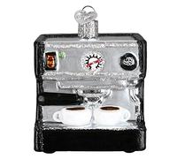 Vecchio mondo Natale caffè e tè regali vetro soffiato ornamenti per albero di Natale Espresso macchina