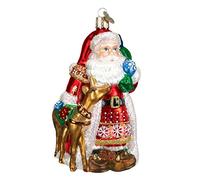 Vecchio Mondo Ornamenti di Natale: Assortimento di Santas in Vetro Soffiato Ornamenti per Albero di Natale, Babbo Natale Nordico