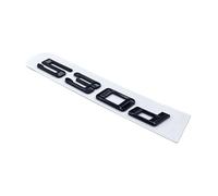 Vecchio numero lettere nero lucido 520d 525d 528d 530d 535d 540d adesivo emblema compatibile for BMW Serie 5 E39 E60 E61 F07 F10 F11 G30 G31 (Color : 530d, Size : Glossy black)