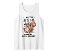 Vecchio Scoiattolo Mi Sono Svegliato alzato dal Letto e aveva Disegno caffè Canotta