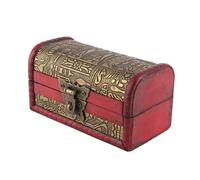 Vecchio Scrigno del Tesoro Antico con Accessori in Legno Classici in Stile Europeo Vintage per Scarpe, Gioielli e Orologi Contenitore per Gioielli Contenitore per la (Di piccole