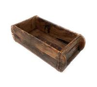 Vecchio stampo per mattoni, 32 x 15 x 9,5 cm, doppia camera, scatola in legno vintage con attacchi in metallo, vero stampo utilizzato in India in legno anticato, ogni pezzo è unico