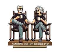 Vecchio Statua Decorativa Multifunzionale Romantica | Invecchiamento Insieme Sculture In Legno Romantico Multiuso Da Scrivania Moglie Amico Marito Padre Madre