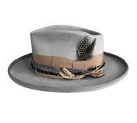 Vecchio stile Fedora Cappello a cilindro in lana a tesa corta Dress Up Mago Sorpresa Fidanzato Padre Zio Casual Lana con tesa, grigio, Taglia unica
