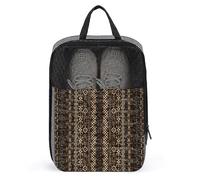 Vecchio tappeto africano con ornamenti etnici Borse per scarpe da viaggio Custodia portatile per riporre scarpe Borsa tote per donne e uomini