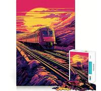 Vecchio treno per adulti, puzzle da 1000 pezzi, sfida mentale, gioco rilassante, evasione, pezzo da collezione di alta qualità (38x52cm)