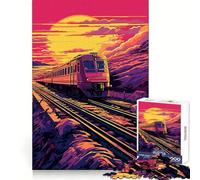 Vecchio treno per adulti, puzzle da 1000 pezzi, sfida mentale, gioco rilassante, evasione, pezzo da collezione di alta qualità (38x52cm)