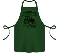 Vecchio Uomo con Una Trattore Driver Contadino Fattoria Cotone Grembiule 100%