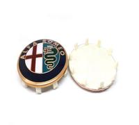 VECES Coprimozzo per Auto Originale Alfa Romeo Giulietta 147 159 146 156 60mm, Plastica Marrone, Facile da Installare