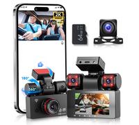 VECHTEL 2K Dashcam per auto anteriore e posteriore con WiFi,4 Dash Cam 1080P Te