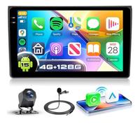 VECHTEL 4G+128G Autoradio Android 15 per Audi A4 2004-2008, 9'' In-Cell HD Schermo Tactile co Carplay Android Auto senza Fili, Stereo Auto Supporto GPS Wi-Fi USB Bluetooth Radio FM RDS Retrocamera