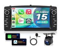 VECHTEL 4G+64G Autoradio Android 15 per Toyota Corolla E120 2000-2007/E130 2004-2007/Altis E120 2000-2006/BYD F3 2006-2013, 7'' HD Schermo co Carplay Android Auto GPS Wi-Fi USB Bluetooth FM RDS Camera