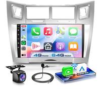 VECHTEL 4G+64G Autoradio Android 15 per Toyota Yaris/Vizi 2005-2011, 9" HD Schermo Tactile Stereo Auto co Carplay Android Auto senza Fili GPS Wi-Fi USB Bluetooth 5.0 Radio FM RDS Retrocamera