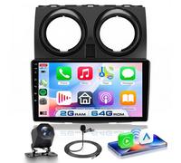 VECHTEL Autoradio 2G+64G Android 15 per Nissan Qashqai J10 2006-2016, 9'' IPS 1280*720P Schermo Tactile Stereo Auto co 5G Wi-Fi GPS Carplay Android Auto senza Fili USB Bluetooth EQ FM RDS Retrocamera