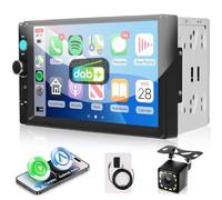 VECHTEL DAB/DAB+ Autoradio 2 Din con Carplay Android Auto senza Fili, 7 Pollici IPS HD Touch Screen Stereo Auto Supporto Bluetooth 5.2 Radio FM EQ USB/AUX Mirror Link SWC Telecamera Posteriore