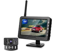 VECHTEL Telecamera posteriore wireless con schermo HD IPS da 4,3 pollici,telecamera posteriore digitale con visione notturna IP68,ausilio per la retromarcia,schermo rimovibile con presa accendisigari