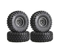 Veciado 4 Pezzi 135Mm Metallo 2.2 Beadlock Cerchioni Pneumatici Set per 1/10 RC Crawler Car SCX10 Wraith Capra TRX4 D90,B