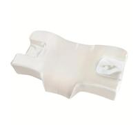 VECOAX Cuscino in memory foam a rimbalzo lento, cuscino for il viso non compattante antirughe for alleviare il dolore al collo, for chi dorme sul fianco, sulla schiena e sullo stomaco (Color : White)