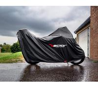 VECTOR Copertura protettiva H2O per interni/esterni per moto/scooter con bauletto e parabrezza - Nero - L, bianco