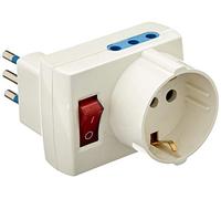 Vector Elettronic VCT024 Adattatore Triplo con Interruttore, 10 A