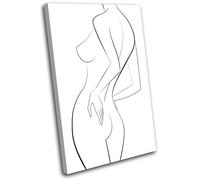 Vector Female Body Sexy Erotic SINGLE TELA parete arte foto stampa