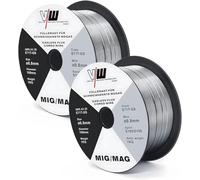 VECTOR Filo Animato No Gas 0.8mm 2KG Filo Saldatrice E71T-GS Bobina Filo Animato per Saldatura Universale D100 MIG MAG per Saldatrice, 2 Pezzi, 1KG per Rotolo