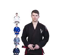 Vector, Kimono BJJ Gi per Jiu Jitsu Brasiliano, con Cintura Bianca Leggera prelavata Pearl Weave, 100% Tessuto Cotone Attila Series, Infradito Colorati Estivi, con finte Perline, A2
