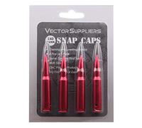 Vector Optics 4 cappucci a scatto 7,62 x 51 mm, cappucci a scatto in metallo per fucile, uguali alla taglia 308 Winchester, rosso