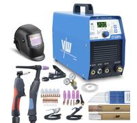 VECTOR WELDING CT520PD Saldatrice Inverter IGBT 3 in 1 con Taglio al Plasma - TIG DC 200A / MMA 170A / Plasma Cutter 40A - Macchina Completa con Torcia, Maschera, Pedale e Accessori per Acciaio