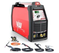 VECTOR WELDING NewYork 2500 - Saldatrice TIG AC DC 200 A - NewYork 2500 - Saldatrice ad elettrodi - Taglierina al plasma 50 A - Saldatura in alluminio - Funzione impulso - Avanzamento e riavvolgimento