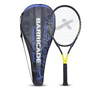 Vector X Barricade One Piece Composite Multicolor Full Cover Tennis Racquet (BLACK-YELLOW) |