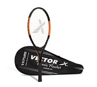 Vector X Recreational Tennis Racket | Color: Orange | Size: One Size | For Men and Boys | Material: Aluminum | Super Lightweight | Beginners to Intermediate Level