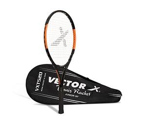 Vector X Recreational Tennis Racket | Color: Orange | Size: One Size | For Men and Boys | Material: Aluminum | Super Lightweight | Beginners to Intermediate Level