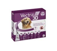 VECTRA 3D Antiparassitario per Cane 3 Pipette Antipulci Antizecche e Antizanzare