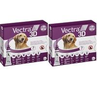 VECTRA 3D Antiparassitario per Cane 3 Pipette Antipulci, Antizecche e Antizanzare per cani 25/40 kg Protegge da Pulci, Zecche, Flebotomi e Mosche (Confezione da 2)