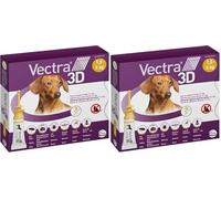 VECTRA 3D Antiparassitario per Cane 3 Pipette Antipulci, Antizecche e Antizanzare per cani fino a 4 kg Protegge da Pulci, Zecche, Flebotomi e Mosche. (Confezione da 2)