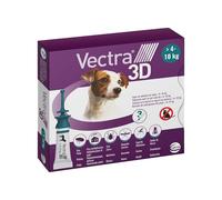 Vectra 3D antiparassitario per cani da 4 a 10kg 3 pipette