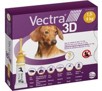 Vectra 3D Antiparassitario per Cani sotto 4KG 3 PIPETTE