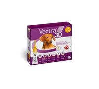 Vectra 3D Cane 1,5/4 Kg (3 pipette) - Protezione completa in pipette contro pulci, zecche e flebotomi per cani molto piccoli