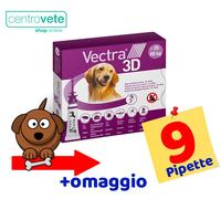 Vectra 3D CANE 3 / 6 / 9 Pipette - Antiparassitario Spot on CANI da 25 a 40 Kg