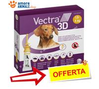 VECTRA 3D CANE e FELIS GATTO → 3 pipette - Antiparassitario per Pulci e Zecche