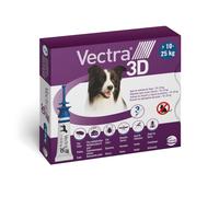 Vectra 3D 3 pipette per cani 3 pipette peso 10-25 kg - Antiparassitario per cani - 1° ORDINE? scegli lo sconto BZR5 / BZR20 + 200 punti fedeltà