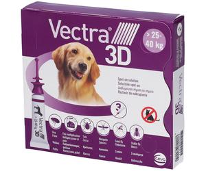 VECTRA 3D spot-on soluz 3 pipette 4,7 ml 256 mg + 22,7 mg + 1.865 mg c