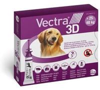 VECTRA 3D Antiparassitario per Cane 3 Pipette Antipulci, Antizecche e Antizanzare per cani 25/40 kg Protegge da Pulci, Zecche, Flebotomi e Mosche