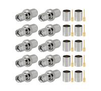 Vecys 10 PCS SMA Connettori SMA Maschio Crimpare a Connettore per RG8 VLMR400 RG213 RF Coassiale Cavo
