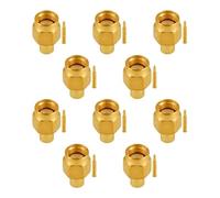 Vecys 10 PCS SMA Connettori SMA Maschio Saldatura a Connettore per RG402 .141" Semi-rigido RF Coassiale Cavo