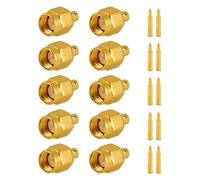 Vecys 10 PCS SMA Connettori SMA Maschio Saldatura a Connettore per RG405 .086" Semi-rigido RF Coassiale Cavo