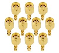 Vecys 10 Pezzi SMA Maschio Connettori SMA 50 Ohm Connettore da Plug SMA RF a Saldare per Cavo Coassiale RF 1.37mm RG178