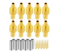 Vecys 10 Pezzi SMB Maschio Connettori da 50 Ohm Connettore RF a Crimpare SMB Plug per Cavo Coassiale RF RG174 RG316