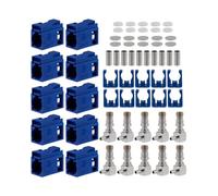 Vecys 10PCS Fakra C Femmina Crimpare Connettori Fakra C Femmina Angolo Retto Blu Connettore a Crimpare Codificato per RG316 RG174 VLMR100 Cavo